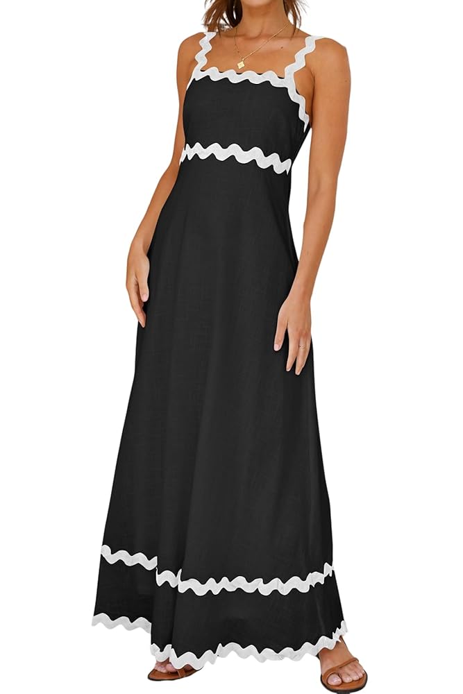 LunaJany Women's Casual Summer Sleeveless Maxi Vacation Sun